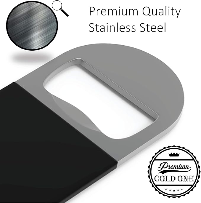 Bartender Bottle Openers, Beer Bottle Openers, Speed Openers 3 Pack by Premium Cold One. Professional Grade: Rubber Coated, Stainless Steel. Large, 7 inch - Image 2
