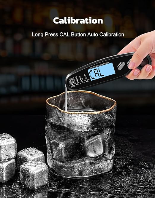 Instant Read Meat Thermometer Digital with Dual Probe, Food Thermometer for Cooking & Grilling, Large Backlit & Calibration, Grill Thermometer for Outside/Kitchen/Oven//Smoker/BBQ/Baking, Black - Image 8