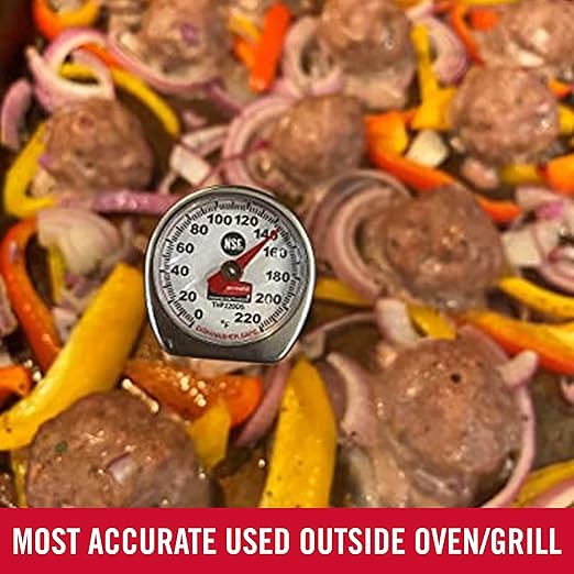 Rubbermaid Commercial Products Food/Meat Instant Read Thermometer, Pocket Size, Dishwasher Safe, Red, For Meat/Food Cooking and Grilling/Oven - Image 5