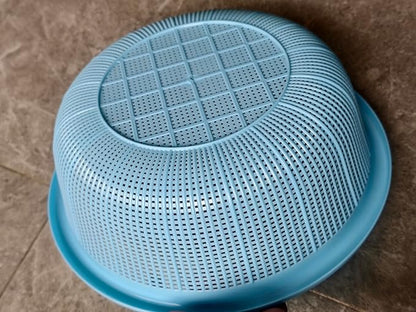 4 pcs Plastic Wash Basket Round Perforated Colander Wash Vegetables and Fruits Drain Cooked Pasta Kitchen Essentials Food Strainer Basket Strainer Kitchen Blue pink green red