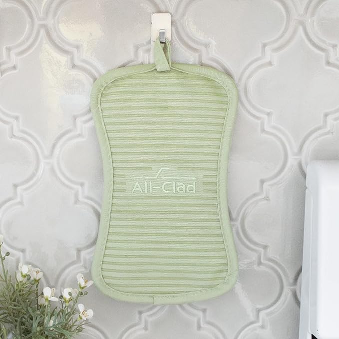 All-Clad Premium Pot Holder & Hot Pad: Heat Resistant to 500 Degrees - 100% Cotton, 10"x6.25" Hot Pad for Kitchen and Barbeque, (1-Pack), Fennel - Image 8