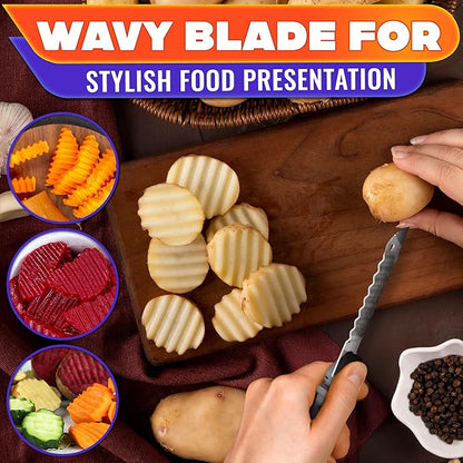 Cutting Board Scissors for Food – 6-in-1 Kitchen Shears with Ribbed Blade, Automatic Spring & Safety Lock, Dishwasher Safe – Cheese Scissors for Easy Slicing of Meat, Fish, Veggies, Fruits & Bread - Image 9