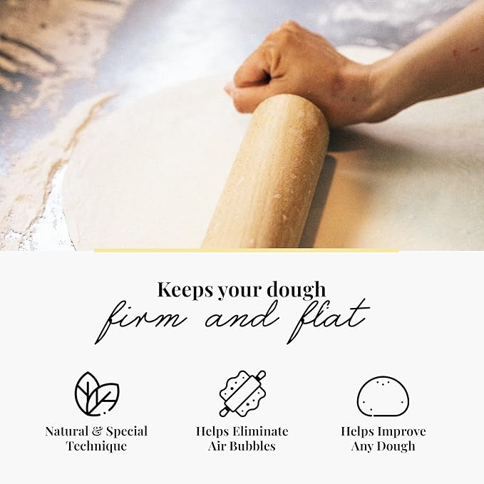 tuuli Kitchen Professional Classic Wooden Rolling Pin with revolving Centre (17,3 by 2,2 inches) - Image 5