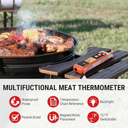 TempPro TP420 2-in-1 Instant Read Thermometer for Cooking, Infrared Thermometer with Meat Probe, Non-Contact Laser Meat Thermometer for Griddle Grill Pizza Oven HVAC Pool (Previously ThermoPro) - Image 6