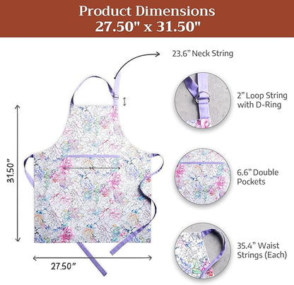 Maison d' Hermine 100% Cotton Apron for women with Pocket Kitchen Chef Apron for Men Cooking Mothers Day Gifts - Image 7