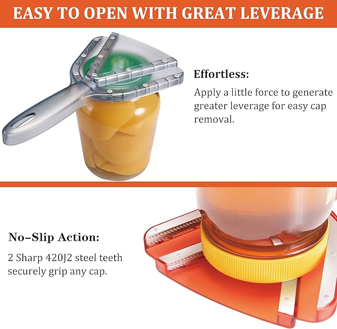 Uinxan Jar Opener for Weak Hand & Seniors with Arthritis,Easy Twist Off Bottle Caps,Patent | Unique Kitchen Gadgets,Handheld Lid Top Open for Elderly/Women/Men (Green) - Image 3