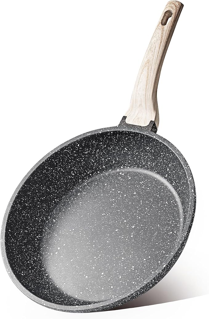 CAROTE Nonstick Frying Pan Skillet,Non Stick Granite Fry Pan Egg Pan Omelet Pans, Stone Cookware Chef's Pan, PFOA Free,Induction Compatible(Classic Granite, 8-Inch) by CAROTE