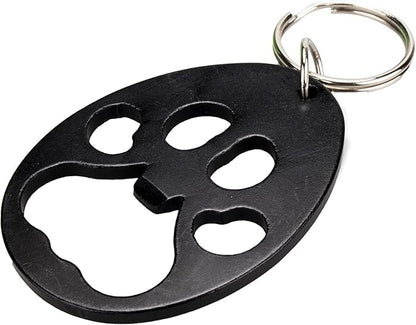 Swatom Dog Paw Keychain Bottle Opener Beer Opener Tool, Key Tag Chain Ring, 6 Piece