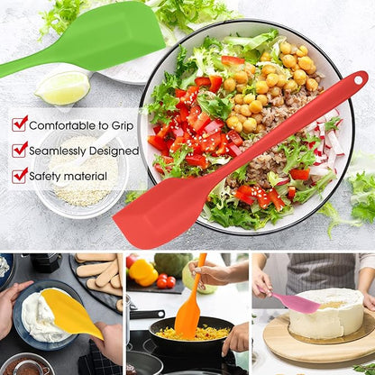Irenare 24 Pcs Mini Silicone Spatulas Bulk 8.3 Inch Heat Resistant Scrapers Rubber Spatulas Seamless Design Non Stick Flexible for Kitchen Use Cooking Baking Mixing - Image 5