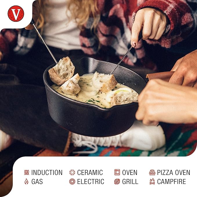 Victoria Cast Iron Saucepan, Cast Iron Melting Pot, Made in Colombia, 2QT - Image 3