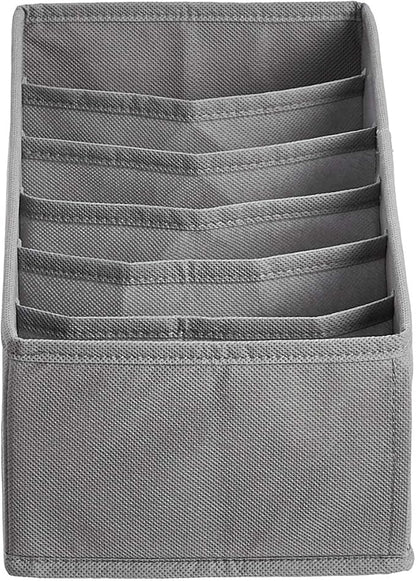Amazon Basics Underwear Drawer Organizer Dividers for Closet Organization and Storage, Fits Perfectly in Dresser, 2-Pack, Gray | Pack of 2 - Image 2