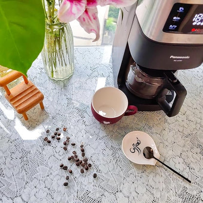 Coffee Spoon Rest, Small Ceramic Coffee Spoon Holder, Porcelain Spoon Holder, Ceramic Spoon Rest for Tablespoon,Teaspoon,Bar Spoon,Coffee Bar Accessories (Spoon Rest+Black Spoon) - Image 6