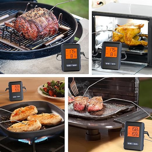 Remote Meat Thermometer Wireless, Vauno Wireless Meat Thermometer for Grilling and Smoking with Dual Meat Probe, Kitchen Timer, Digital Cooking Food Thermometer for Smoker BBQ Oven Outside Grill - Image 7