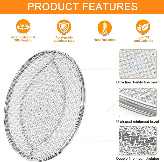 Splatter Shield for Ninja FG551 Foodi Smart XL Grill, Replacement Stainless Steel Splatter Screen Air Fryer Accessories for Ninja FG551 Foodi Smart XL 6-in-1 Indoor Grill