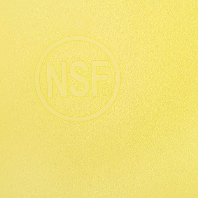 Thirteen Chefs Yellow Cutting Board - 18 x 12 Inch for Poultry and Chicken - Commercial Grade Plastic for Food Service, 1/2" Thick Dishwasher Safe Poly - Image 3