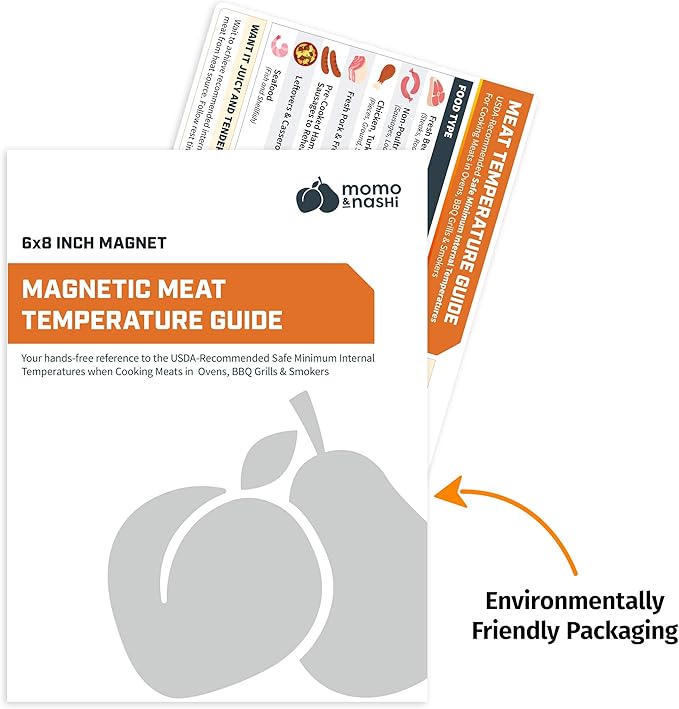 Meat Temperature Chart Magnet - Grilling Accessories - Chicken, Turkey, Beef, Steak, Pork Cooking Temperature Chart BBQ Grill Guide Meat Doneness Chart - Internal Meat Temps - Grilling Gifts for Men - Image 6