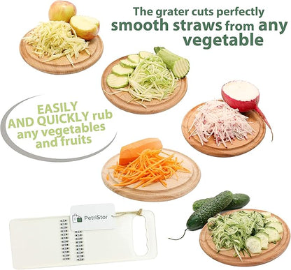 KOREAN CARROT GRATER SALAD White - GRATER SLICER - Chopper Vegetable - Knife Korean Carrot - Slicer Kitchen Food - Slicer Carrot - Mandoline Slicer for Kitchen - Slicer GRATER KOREAN