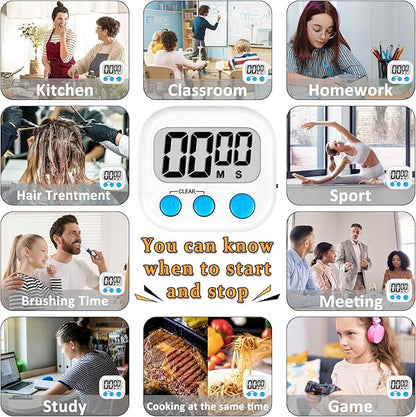ZILLEEN Classroom Timers for Kids Classroom Magnetic Digital Kitchen Timers for Cooking Teachers Gym Game 6 Pcs - Image 5