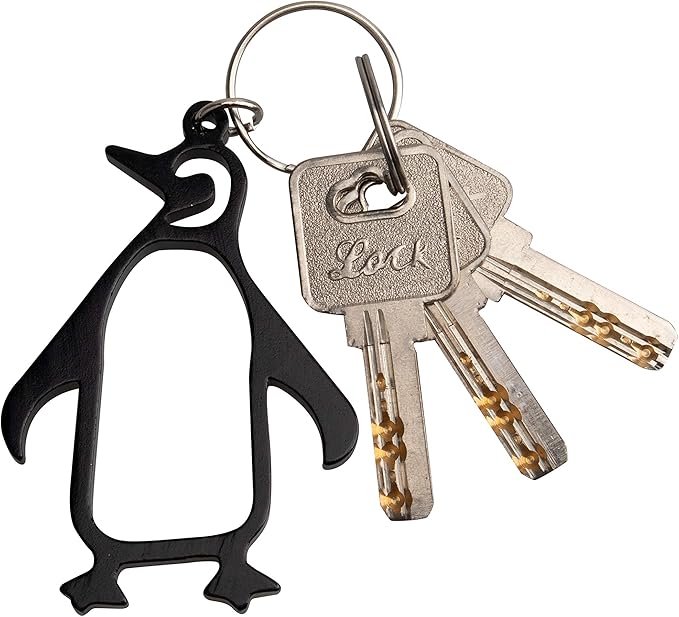 SWATOM Penguin Bottle Opener Keychain Beer Openers Tool Key Chain Ring Accessories