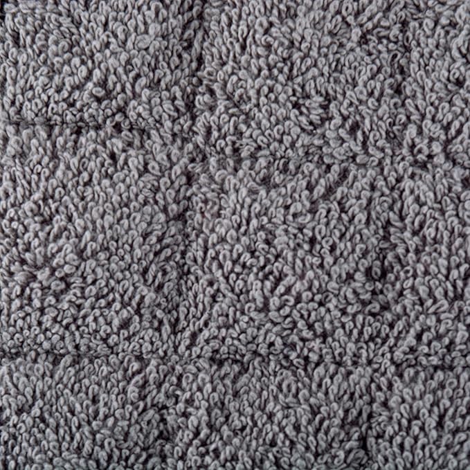 DII Basic Terry Collection Quilted 100% Cotton, Oval Potholder, Gray, 2 Piece - Image 2