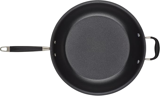Anolon Advanced Home Hard Anodized Nonstick Frying Pan, 14.5 Inch – Large Skillet with Helper Handle, 14 Inch Nonstick Frying Pan, Durable Cookware - Onyx - Image 13