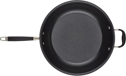 Anolon Advanced Home Hard Anodized Nonstick Frying Pan, 14.5 Inch – Large Skillet with Helper Handle, 14 Inch Nonstick Frying Pan, Durable Cookware - Onyx - Image 13