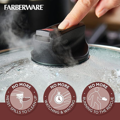 Farberware Smart Control Nonstick Sauce Pan/Saucepan with Lid, 2 Quart, Black - Image 4