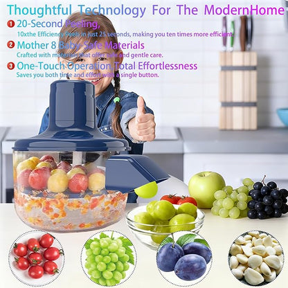 Automatic Grape Peeler Machine,Electric Peeling Machine for Grape,Automatic Garlic & Cherry Tomato Peeler Skin Remover Tool for Small Fruits,Efficient Peeling Kitchen Gadget for Home Use (Blue) - Image 2