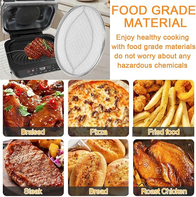 Splatter Shield for Ninja FG551 Foodi Smart XL Grill, Replacement Stainless Steel Splatter Screen Air Fryer Accessories for Ninja FG551 Foodi Smart XL 6-in-1 Indoor Grill