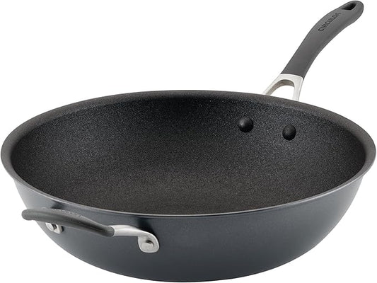 Circulon A1 Series with ScratchDefense Nonstick Induction Cookware Stir Fry Pan, Wok Pan, 13.25-Inch, Graphite by Circulon