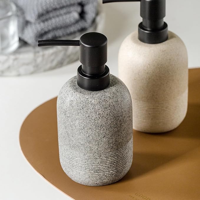 GalDal Soap Dispenser Grey,Hand Soap Lotion Dispenser for Bathroom Countertop,Soap Dispenser for Kitchen. - Image 2