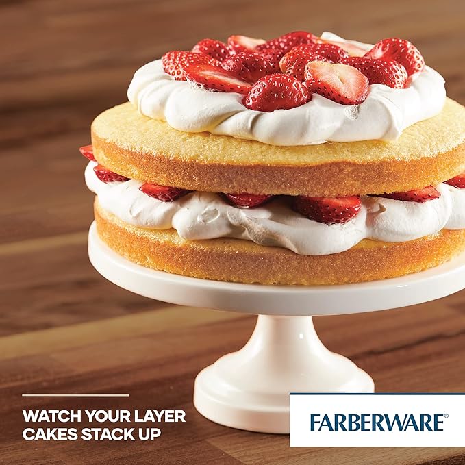 Farberware Golden Bake Bakeware Nonstick Round Cake Pan Set, 2-Piece, Gray
