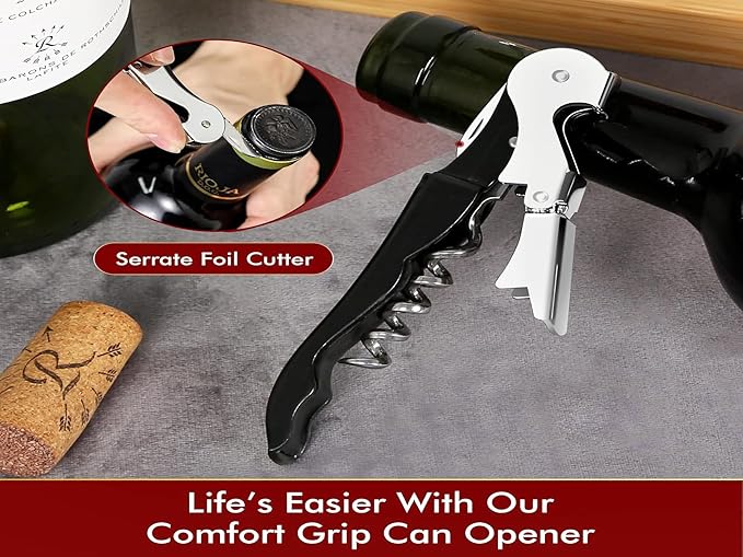 Professional Waiter Corkscrew Wine Openers Set, Heavy Duty Stainless Steel Hinges Wine Key for Restaurant Waiters, Sommelier, Bartenders - Image 5