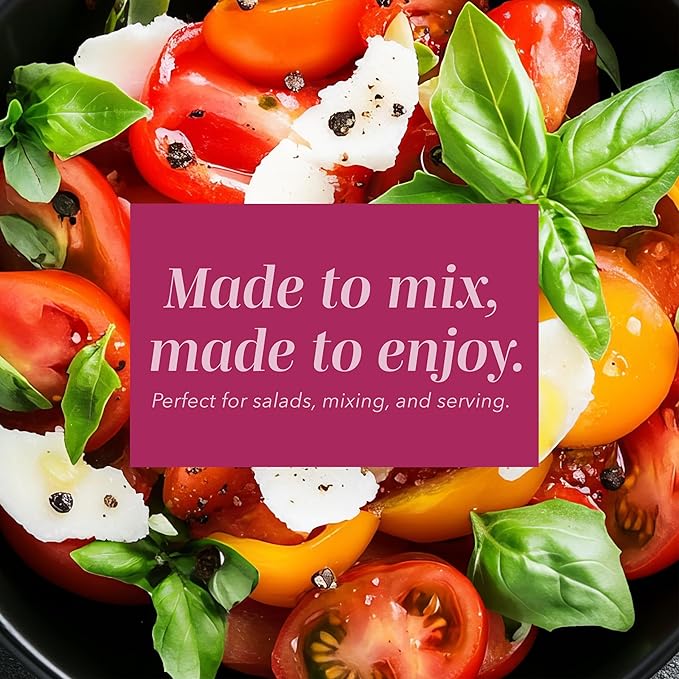 COOK WITH COLOR Mixing Bowls with Lids - 12 Piece Plastic Nesting Bowls Set includes 6 Prep Bowls and 6 Lids, Microwave Safe Mixing Bowl Set, Rose Embossed - Image 5