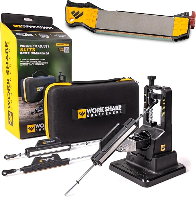 Work Sharp Precision Adjust Elite Set Knife Sharpener value combo bundle with the Guided Field Knife Sharpener by WorkSharp