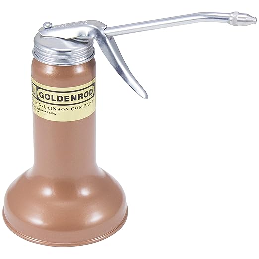 Dutton-Lainson Company - Goldenrod 625 Pistol Pump Oiler with Straight Spout - Precise Lubrication of Engines, Gears, Small Engines, and Industrial Equipment – Durable, Easy to Use & Efficient (10oz)