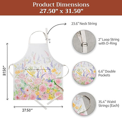 Maison d' Hermine 100% Cotton Apron for women with Pocket Kitchen Chef Apron for Men Cooking Mothers Day Gifts - Image 7