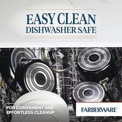 Farberware Cookstart DiamondMax Nonstick Straining Saucepan, Dishwasher Safe, 3 Quart, Black - Image 6