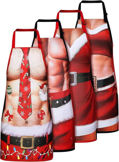 Geetery 4 Pcs Chicken Aprons for Women Rooster Print Apron Waterproof Adjustable for Kitchen Cooking by Geetery