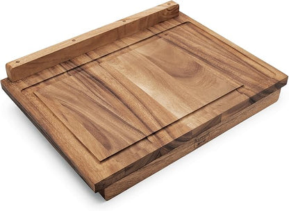 Ironwood Gourmet Double-Sided Countertop Lyon Pastry/Cutting Board With Gravy Groove, Acacia Wood 17.25 x 24 x 1.25 inches by Ironwood