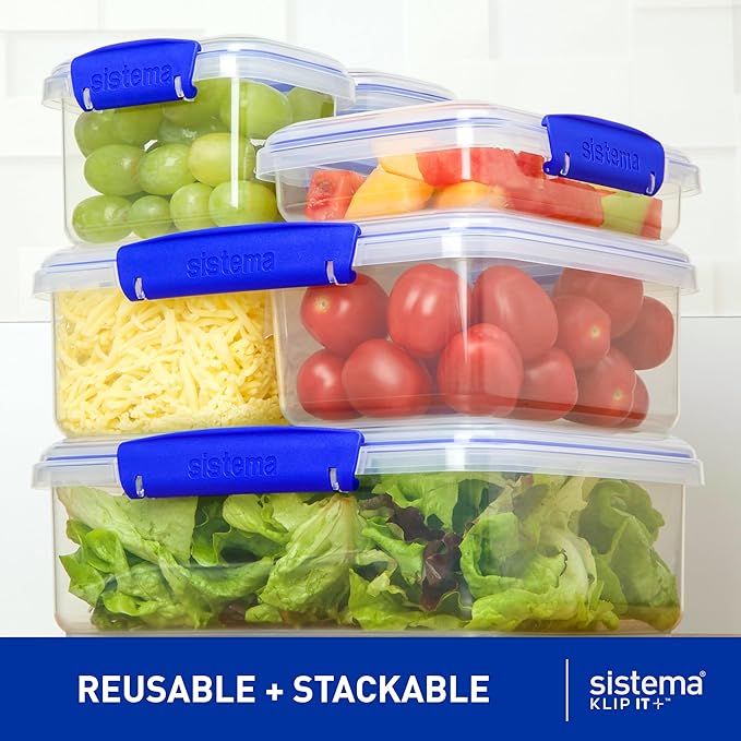Sistema KLIP IT Large 7L Food Storage Container, Airtight & Stackable, Dishwasher, Freezer, & Microwave-Safe, BPA-Free - Image 4