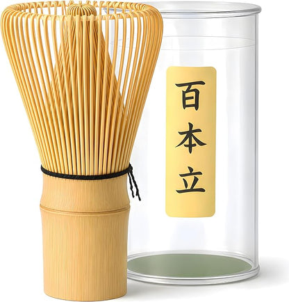 Matcha Whisk - Bamboo 100 Prong Handcrafted Natural Whisk for Matcha Powder, Traditional Japanese Chasen for Authentic Matcha Tea Preparation & Lattes by Unknown