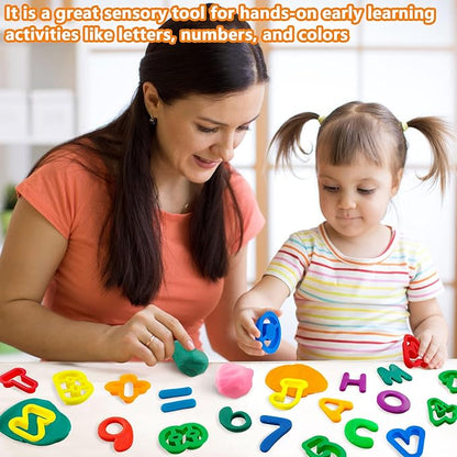 Dough Tool Set with Dough Alphabet Cutters,Numbers Cutters,Mathematical Symbols,Great Dough Tools for Learning Letters and Numbers - Image 4