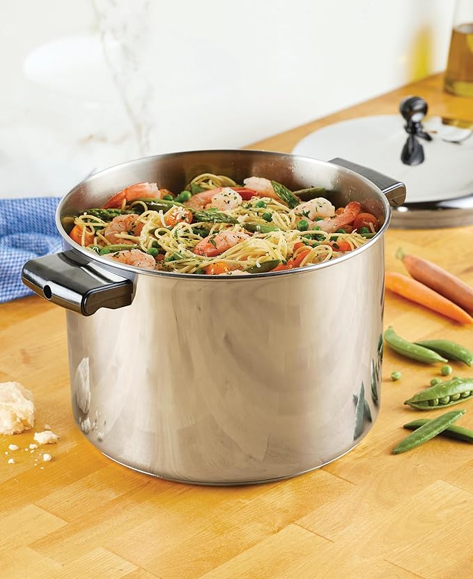 Farberware Classic Stainless Steel 8-Quart Stockpot with Lid, Stainless Steel Pot with Lid, Silver - Image 2