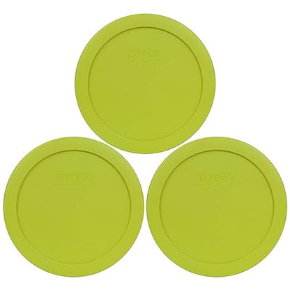 Pyrex 7201-PC 4-Cup Edamame Green Food Storage Replacement Lid (3-Pack) - Made in USA by Pyrex