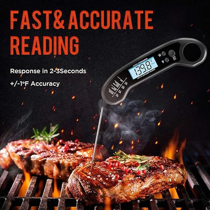 Meat Thermometer Digital, Instant Read Meat ThermometerI for Grill and Cooking, Waterproof Food Thermometer for Kitchen and Outside, BBQ, Turkey, Candy, Liquids, Beef - Image 2
