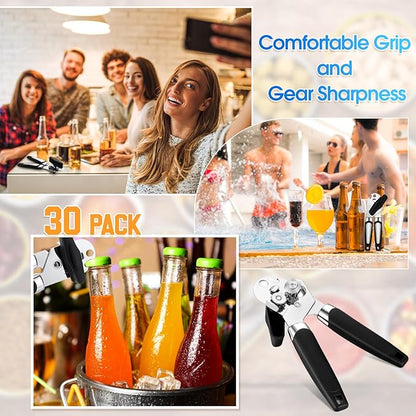 Gisafai 30 Pcs Manual Can Opener with Sharp Blade Smooth Edge Multifunctional Kitchen Gadget Handheld Openers Oversized Handheld Knob Can and Bottle Animals - Image 6