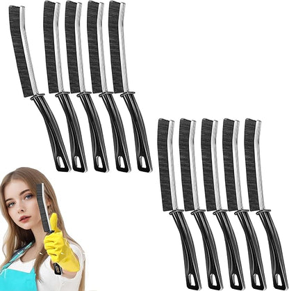 10Pcs Hard-bristled Crevice Cleaning Brush, Multifunctional Thin Gap Scrub Brush, Bathroom Cleaner Tools for Household Use, Kitchen, Window, Toilet, Grout, Faucets, Car by BSFRNF