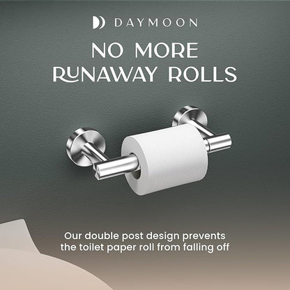 Day Moon™ - Toilet Paper Holder - Modern Roll Holder for Bathroom - 1 Pack - Wall Mount - Classic, Polished Chrome - Image 6