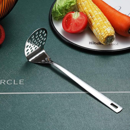 Stainless Steel Potato Masher, Berglander Heavy Duty Metal Potato Ricer, Food Masher Utensil Hand Masher, Vegetables Fruits Versatile Masher, Heat Resistant, Dishwasher Safe, Easy to Clean - Image 2